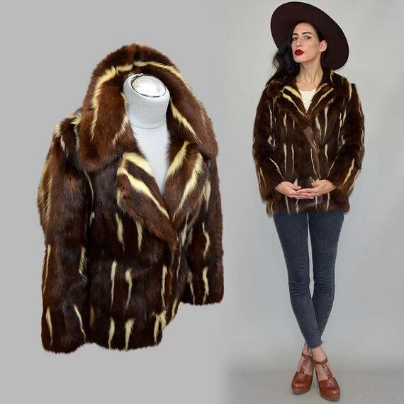 Vintage Real Skunk Fur Lush Glam Deluxe Hippy 197… - image 5