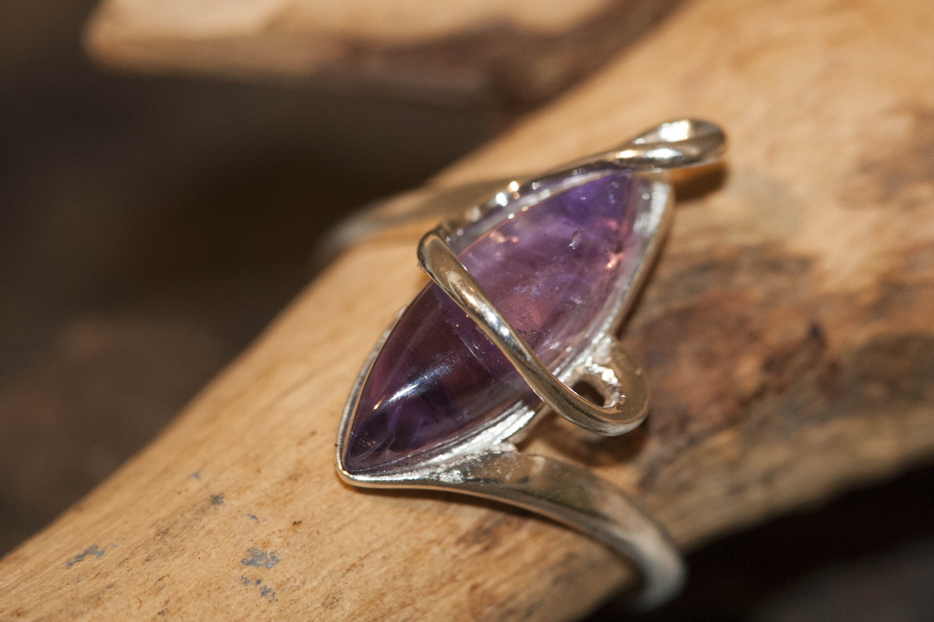 Amethyst ring. Amethyst & sterling silver, unique ring, statement ring