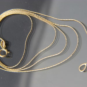 Sterling silver & Gold chain. 18 inch chain. 20 inch chain. Fine chain. Dainty chain. Elegant chain. Dainty pendant chain.