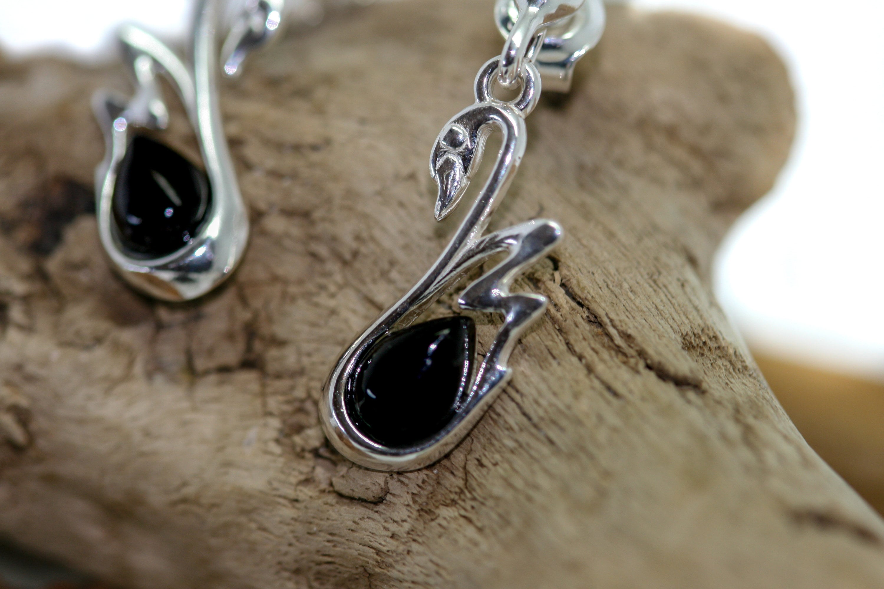 Whitby Jet Earrings. Sterling Silver Earrings, British jewellery ...