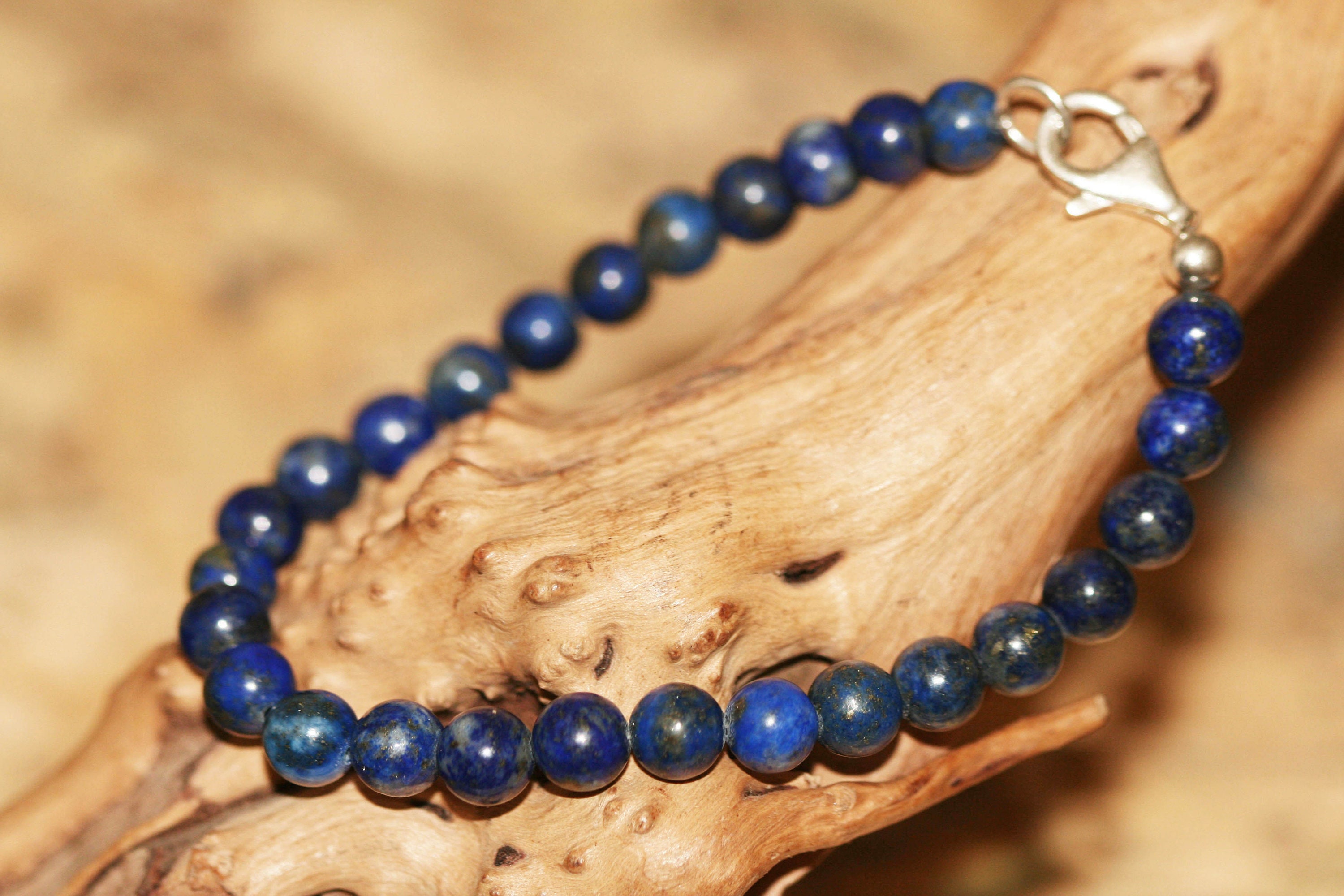 Lapis lazuli bracelet, Man jewelry, Beads bracelet. Unisex. Summer