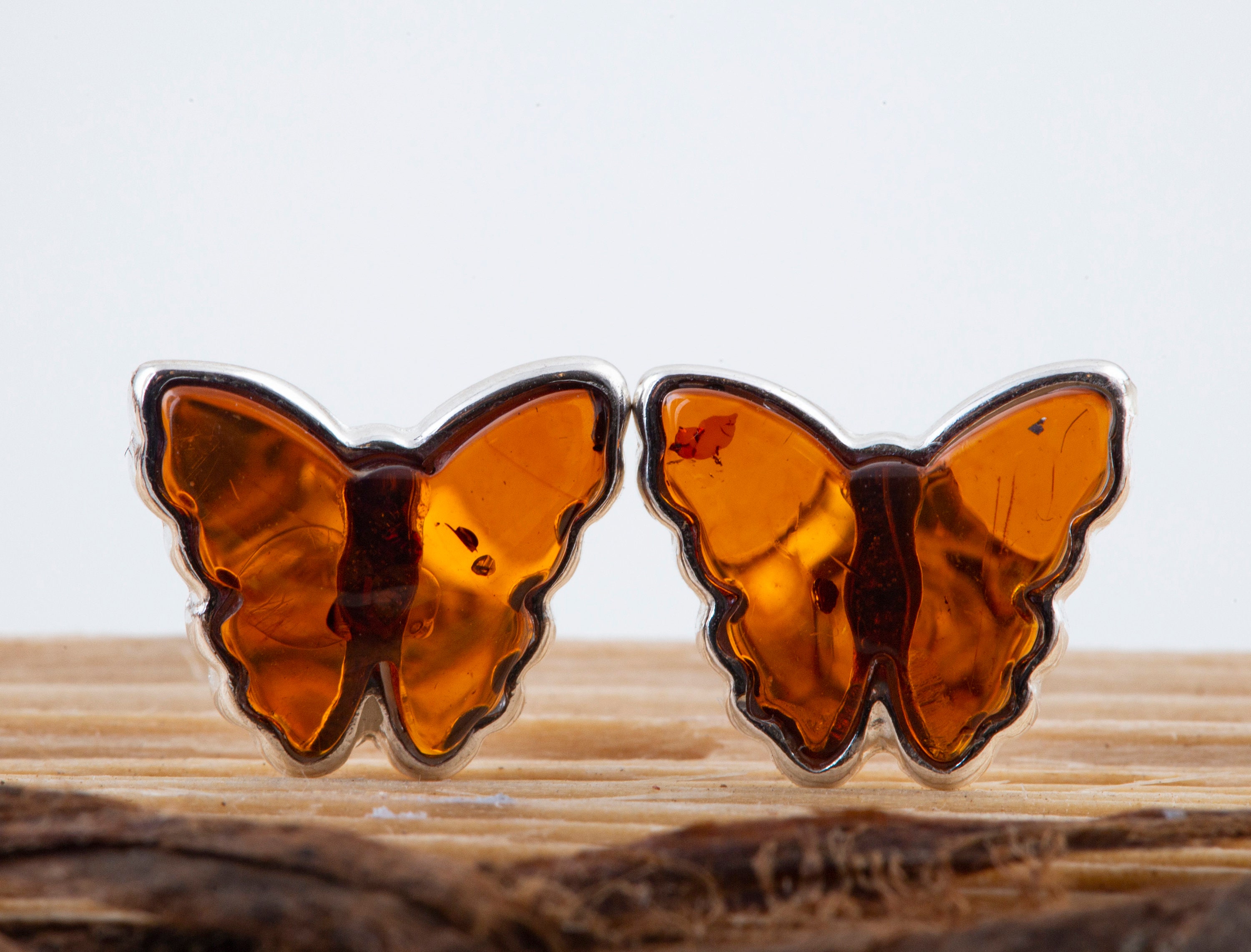 Amber butterfly deals earrings