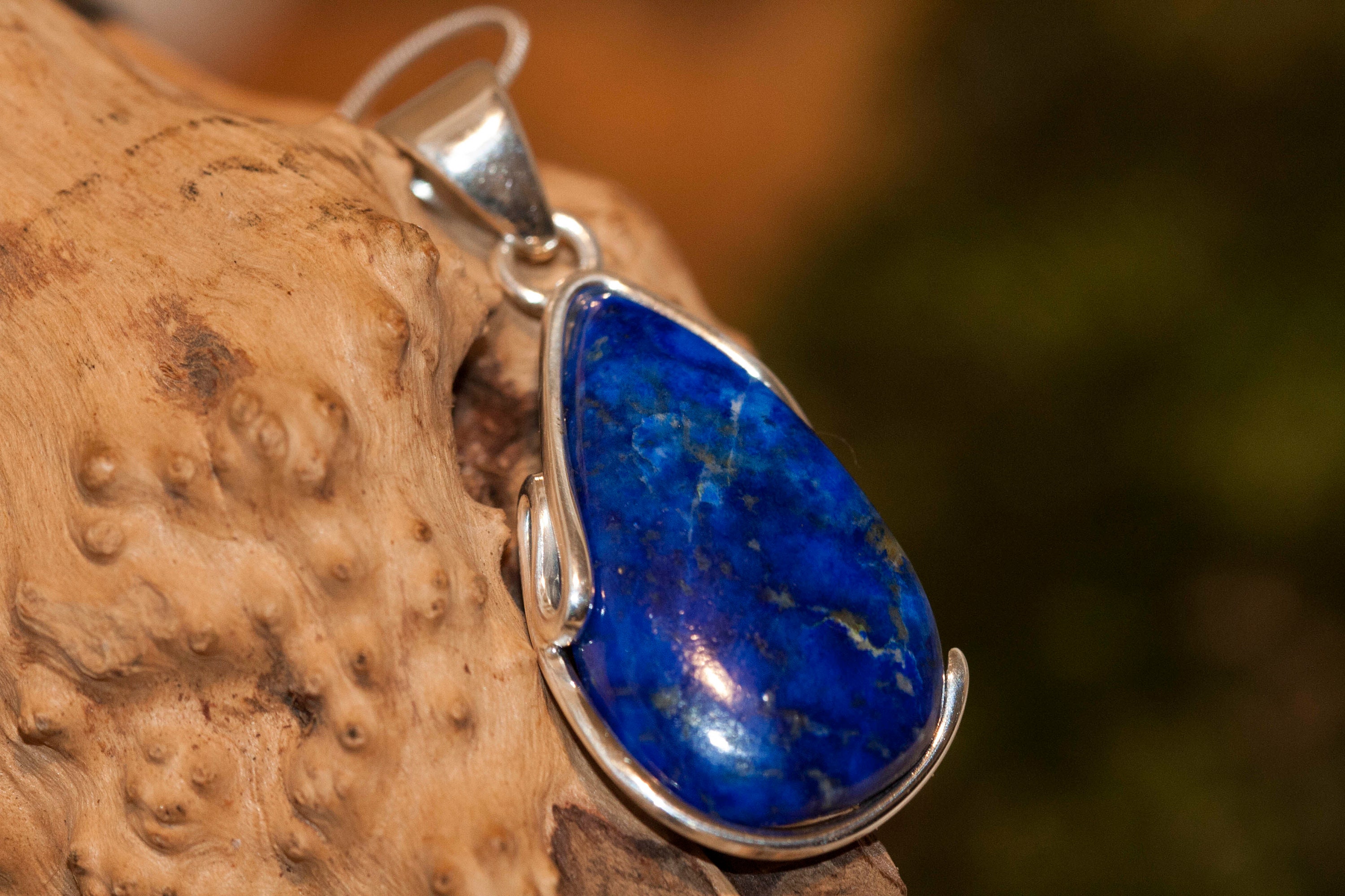 Amazing Lapis Lazuli Pendant fitted in Sterling Silver setting. Lapis