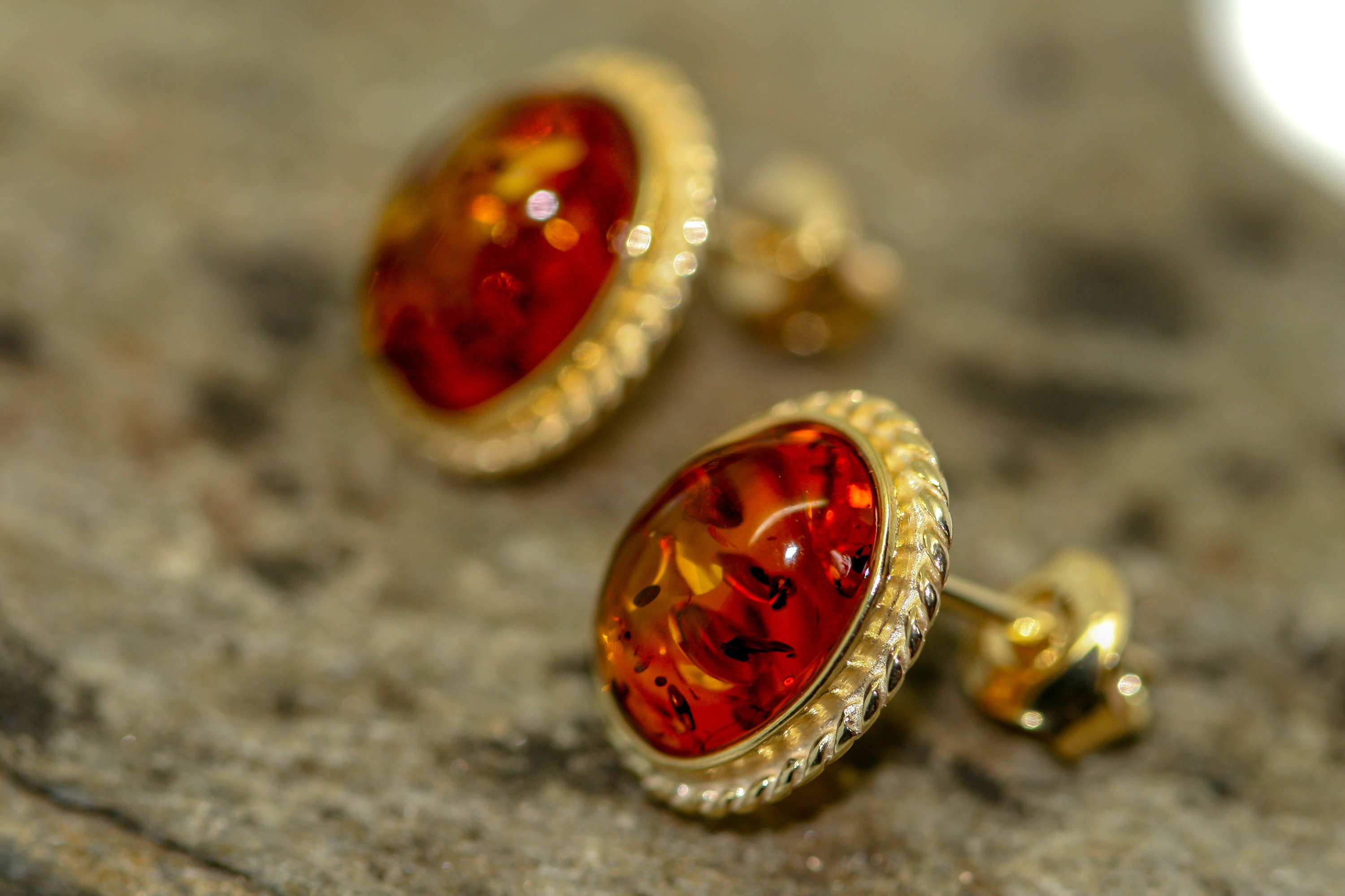 Amber earrings Clearance