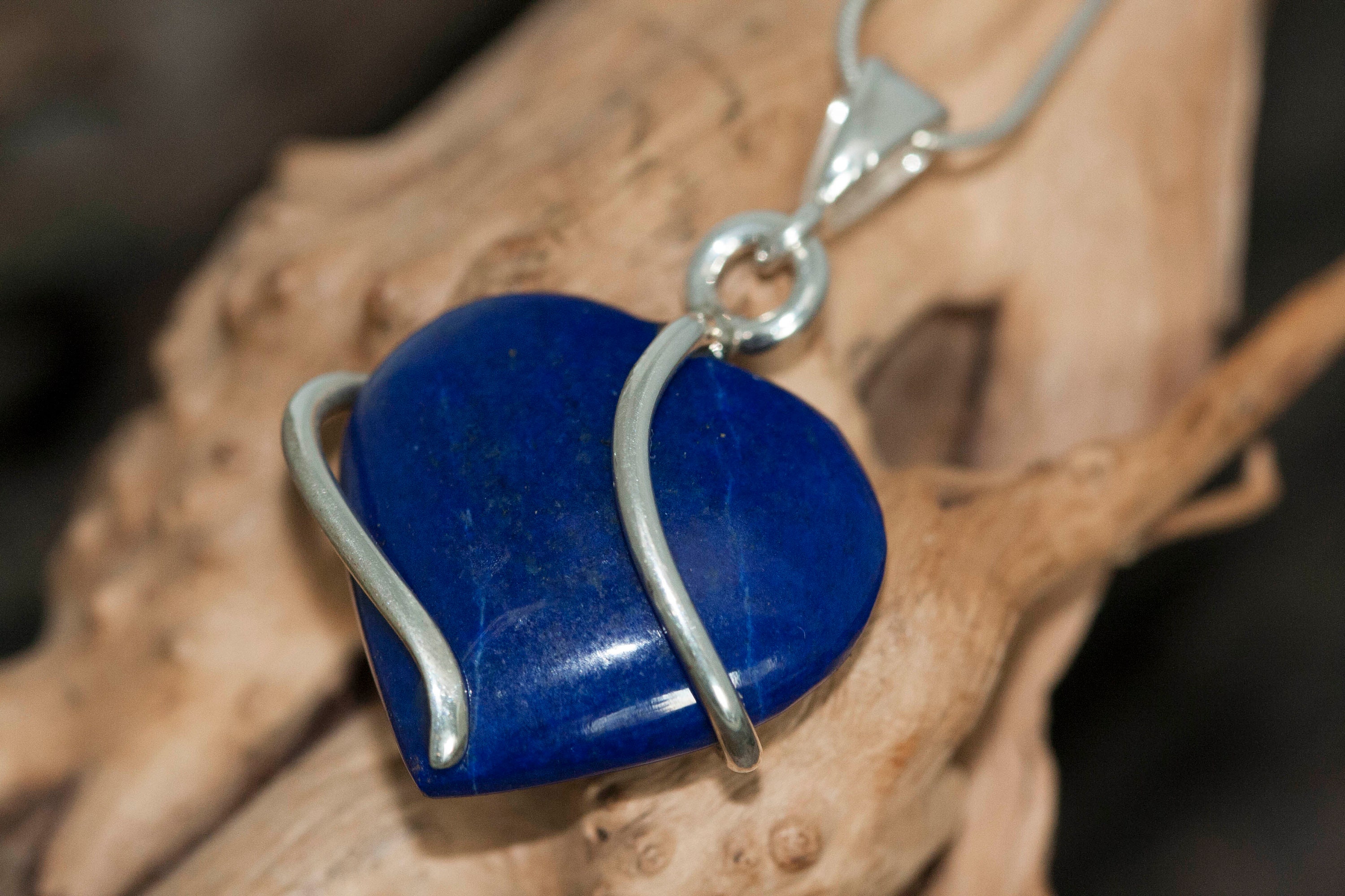 Lapis Lazuli Pendant fitted in Sterling Silver setting