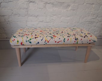 Abstract paint splat modern bench