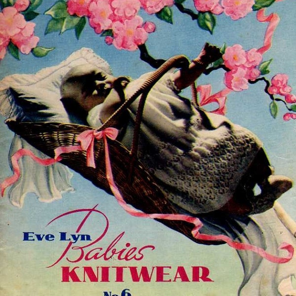 PDF 1930's Vintage Baby knitting patterns Evelyn Bellamy Australian designer, 11 designs, boys, girls, rompers, dresses 0-12 months