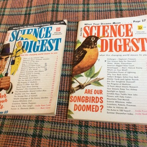 Lot of Two Vintage Science Digest Magazines, 1958 & 1959 Editions