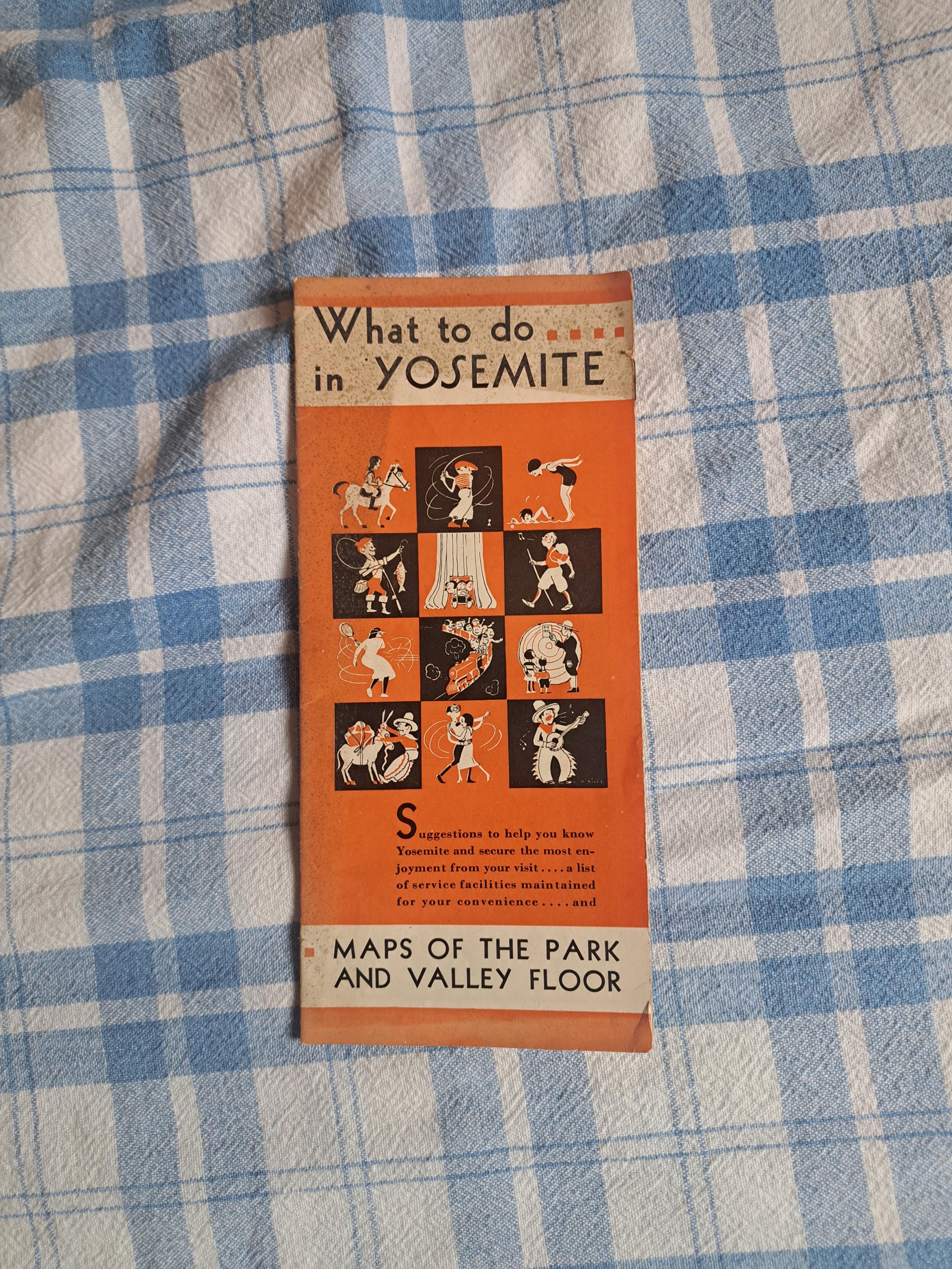 1950年頃のヨセミテのヴィンテージパンフレット/地図 - Etsy 日本
