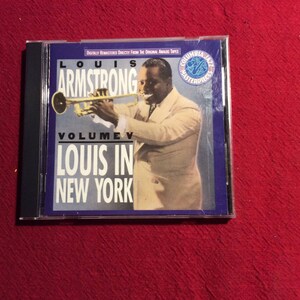 Louis Armstrong Volume 5 Louis in New York Cd, 1990 Edition