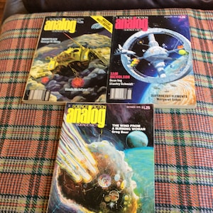 Lote de Tres Revistas Analógicas Vintage de Ciencia Ficción