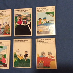 Lot of Six Doonesbury Paperback Back Books, 1970s Editions