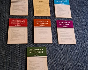 Lot of Seven Vintage American Scientist Magazines