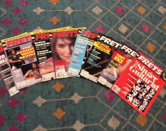 Lotto di otto riviste FRETS (musica), edizioni 1987