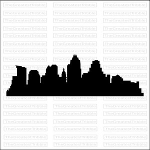 Austin City Skyline Silhouette Austin City Skyline Outline Eps Svg Png ...