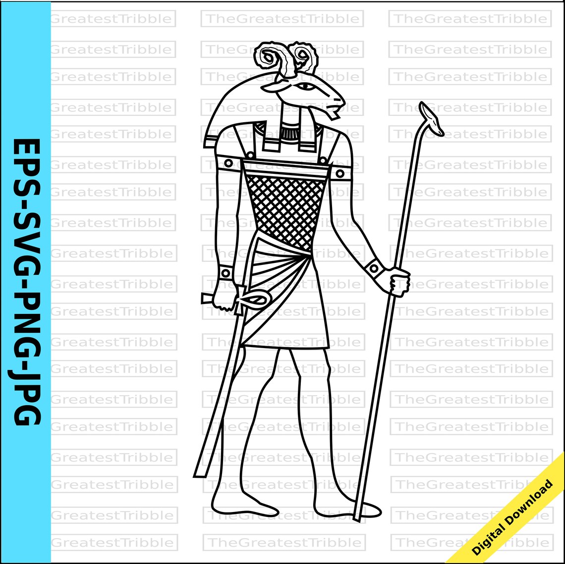 Seth Egyptian God Clip Art Svg Png Jpg Eps Vector Graphic Clip | Etsy