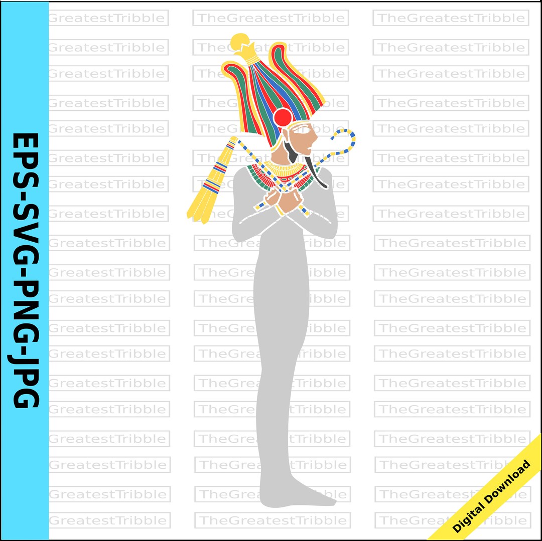 Osiris Egyptian God Clip Art SVG PNG JPG Vector Graphic Clip Art Egypt ...