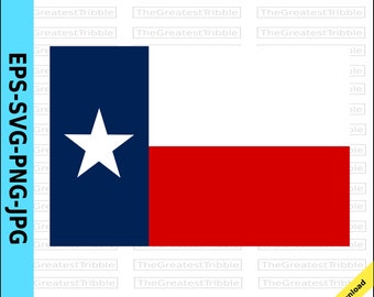 Texas State Flag eps svg png jpg Vector Graphic Clip Art  US Flag