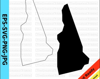 New Hampshire State Map svg png jpg eps Vector Graphic Clip Art New Hampshire State Outline New Hampshire Silhouette