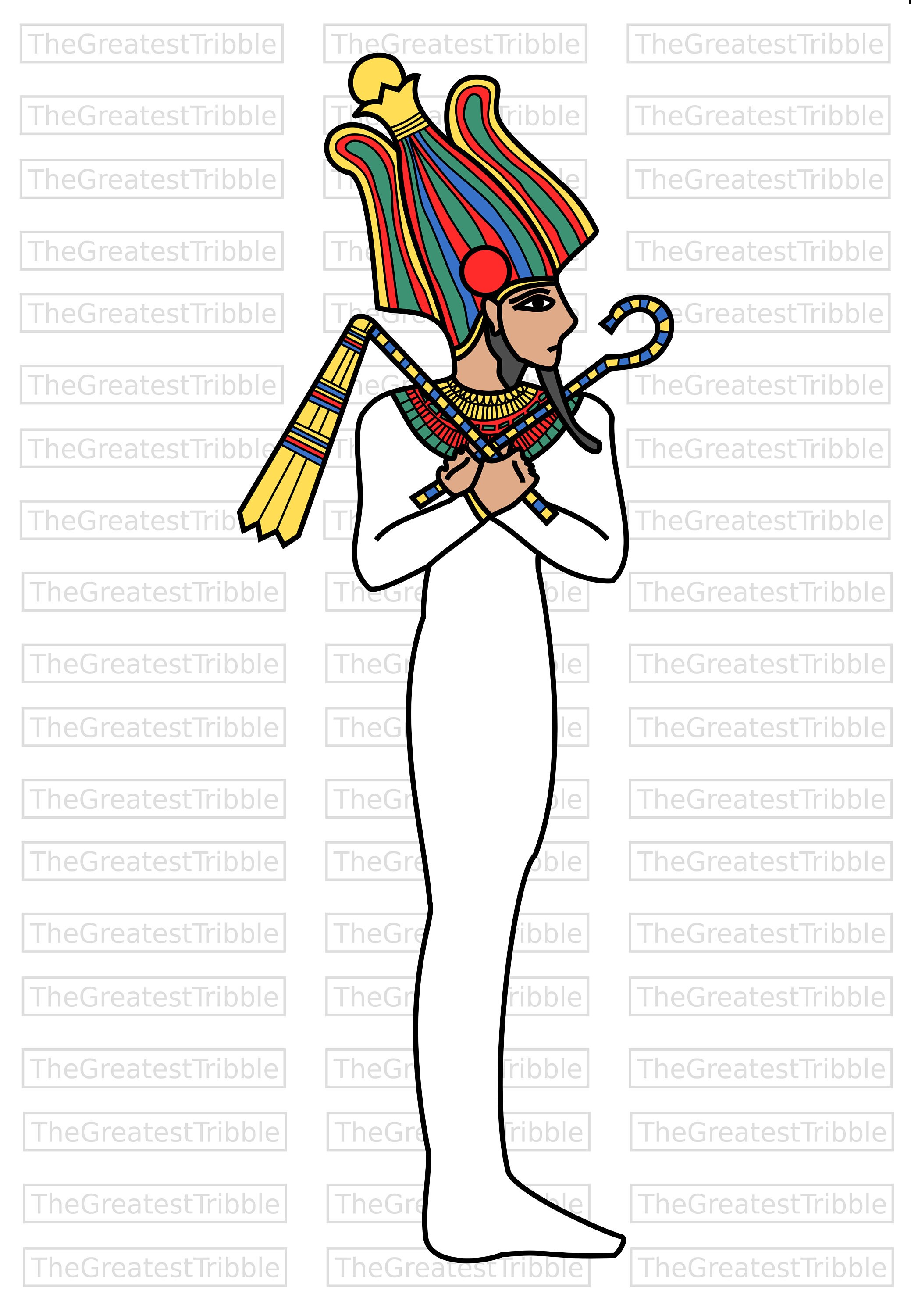 Osiris Egyptian God Clip Art svg png jpg eps Vector Graphic | Etsy