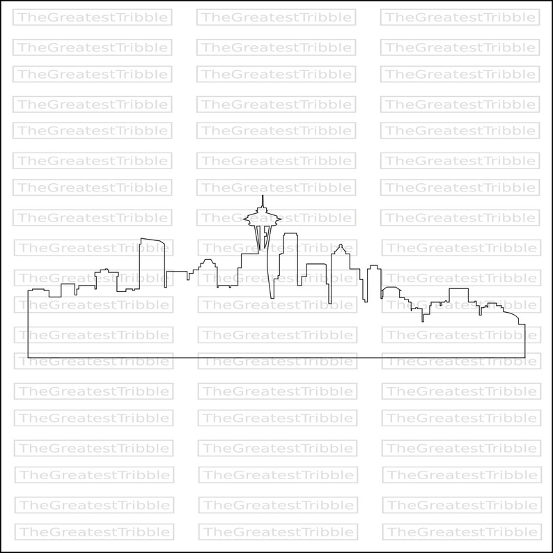 Seattles silhuett, vektorgrafik clipart (digital nedladdning) bild 3