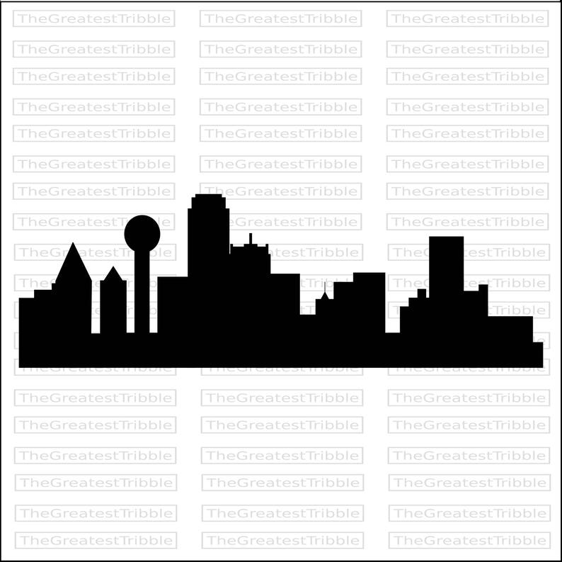 Dallas City Skyline Silhouette Dallas City Skyline Outline eps | Etsy