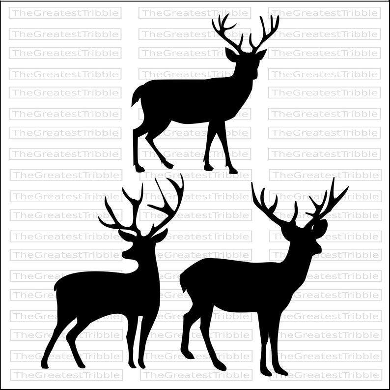 Deer Silhouette svg png jpg eps Vector Graphic Clip Art Cricut image 2