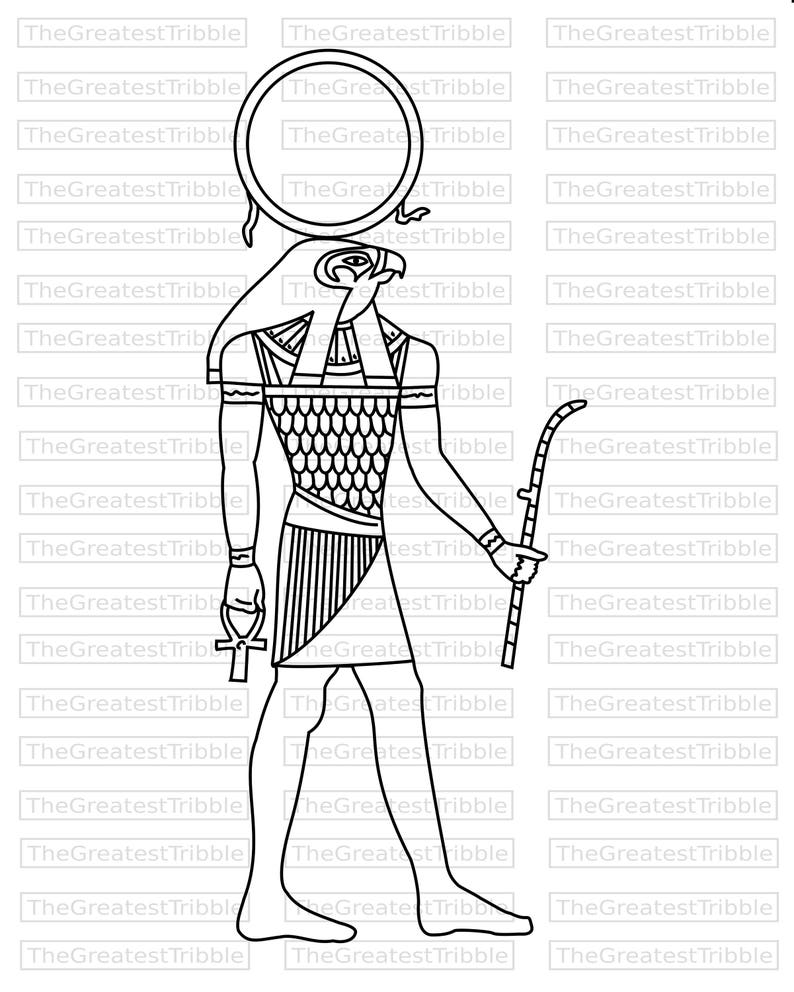 Ra Egyptian God Clip Art SVG PNG JPG Vector Graphic Clip Art Egypt Art image 2