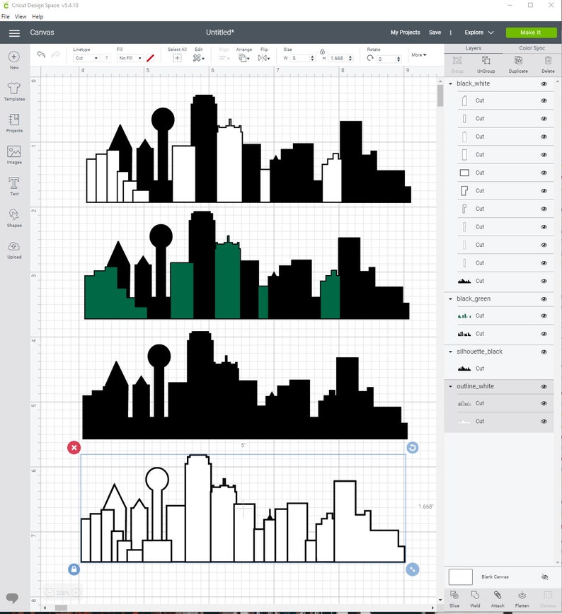 Dallas City Skyline Silhouette svg png jpg eps Vector Clip Art Dallas Skyline Outline Dallas Skyline Color Dallas Blue Dallas Skyline image 4