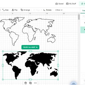 K&ouml;nnte beinhalten: Eine digitale Designoberfl&auml;che mit zwei Weltkarten-Grafiken auf einem Raster. Die obere Grafik ist eine schwarze Umrisszeichnung der Kontinente, w&auml;hrend die untere Grafik eine massive schwarze Silhouette mit den Ma&szlig;en 33,09 cm mal 17,45 cm ist.