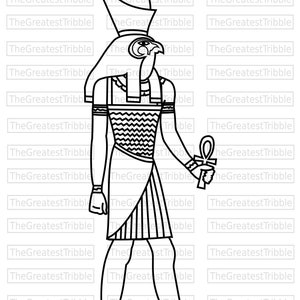 Horus Egyptian God Clip Art svg png jpg eps Vector Graphic Clip Art Egypt Art Coloring Page image 2