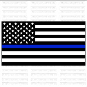 Thin Blue Line United States Flag eps svg png jpg Vector Graphic Clip Art US Flag Support Our Police image 2