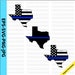 Thin Blue Line Texas USA Flag Thin Blue Line American Flag eps svg png jpg Vector Graphic Clip Art Texas State clipart Support Our Police