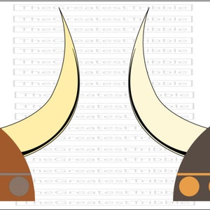 Viking Helmet Front SVG PNG JPG Vector Graphic Clip Art Color Outline image 2