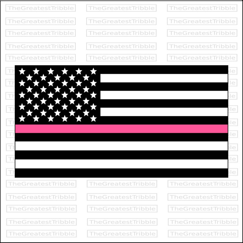 Download Thin Pink Line United States Flag eps svg png jpg Vector ...