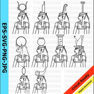 Egyptian Goddesses Bust Clip Art svg png jpg eps Vector Graphic Clip Art Egypt Art Coloring Page Vector Egyptian Goddess