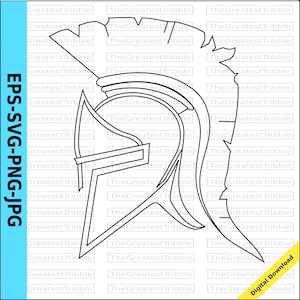 Spartan Helmet svg png jpg eps Vector Graphic Clip Art Spartan Helmet Side Profile Vector
