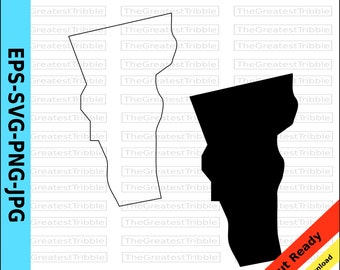 Vermont State Map svg png jpg eps Vector Graphic Clip Art Vermont State Outline Vermont Silhouette Vermont Cricut