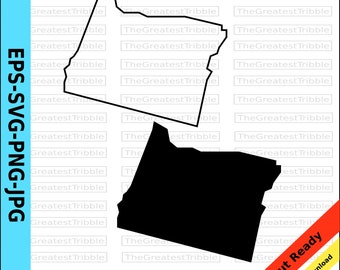 Oregon State Map svg png jpg eps jpgeg Vector Graphic Clip Art Oregon State Outline Oregon Silhouette Cricut