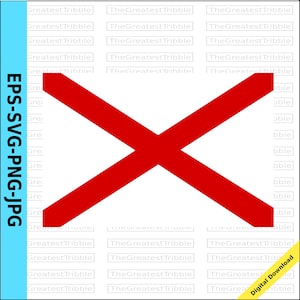 Alabama State Flag eps svg png jpg Vector Graphic Clip Art  US Flag