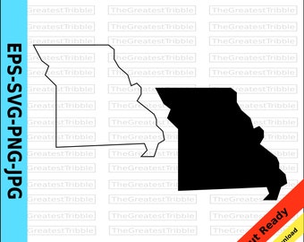 Missouri State Map svg png jpg eps Vector Graphic Clip Art Missouri State Outline Missouri Silhouette