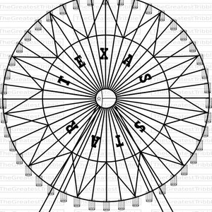 Reuzenrad Texas Star Reuzenrad SVG PNG JPG Vector Graphic Clip Art Zwart-wit