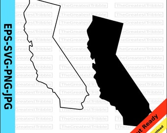 California State Map svg png jpg eps Vector California Silhouette California State Outline California Cricut California Cut File