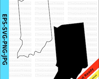 Indiana State Map svg png jpg eps Vector Clip Art Indiana State Outline Indiana Cricut Indiana Outline Indiana Silhouette