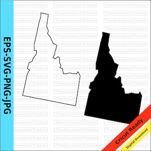 Idaho State Map svg png jpg eps Idaho Vector Idaho Clip Art Idaho Outline Idaho Cricut Idaho Silhouette Idaho Map Idaho State Map