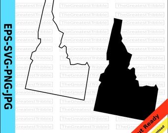 Idaho State Map svg png jpg eps Idaho Vector Idaho Clip Art Idaho Outline Idaho Cricut Idaho Silhouette Idaho Map Idaho State Map