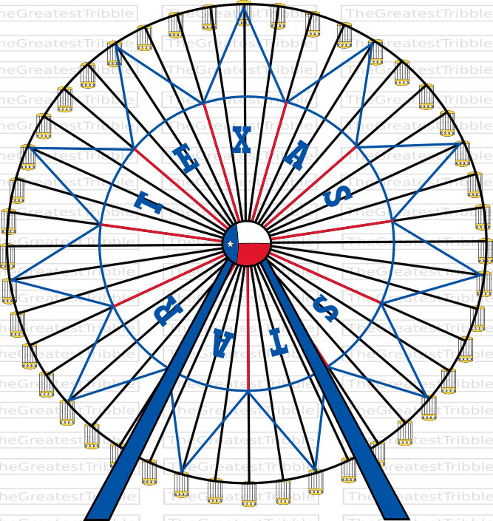 Ferris Wheel Texas Star Ferris Wheel SVG PNG JPG Vector | Etsy