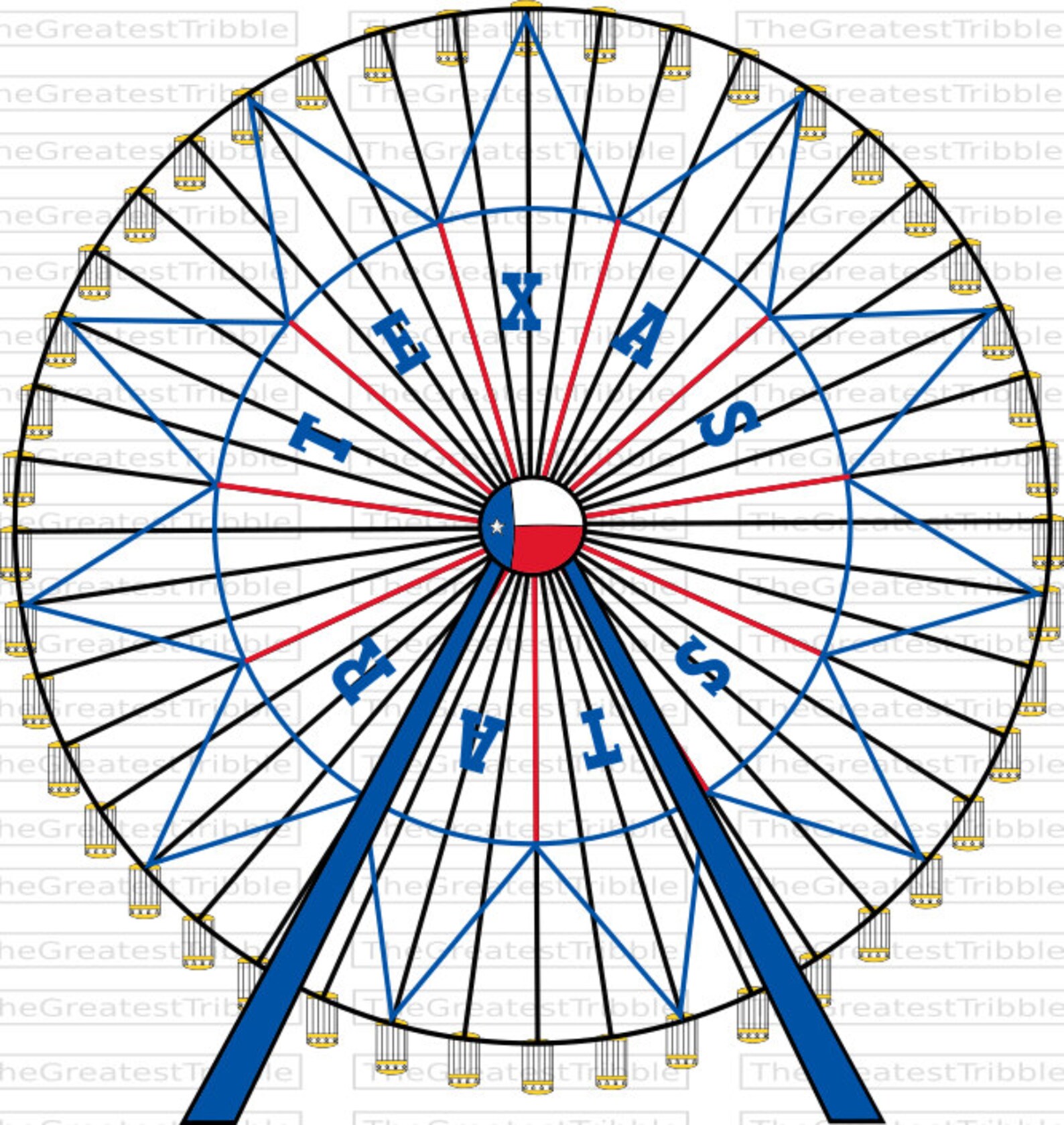 Ferris Wheel Texas Star Ferris Wheel SVG PNG JPG Vector | Etsy