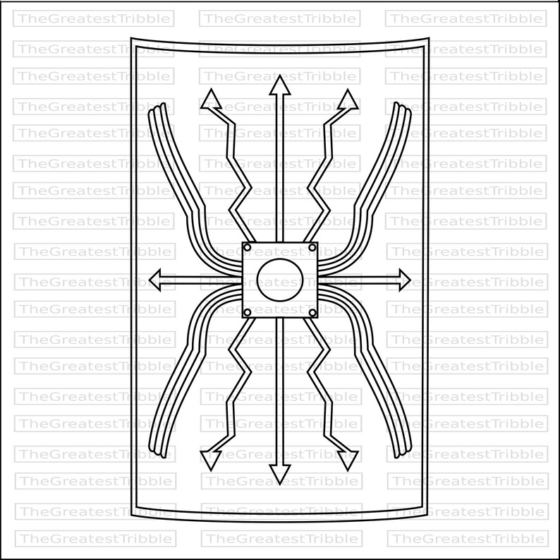 Ancient Spartan Shield Roman Spear Ancient Spartan Spear Roman Shield eps svg png jpg Vector Graphic image 3