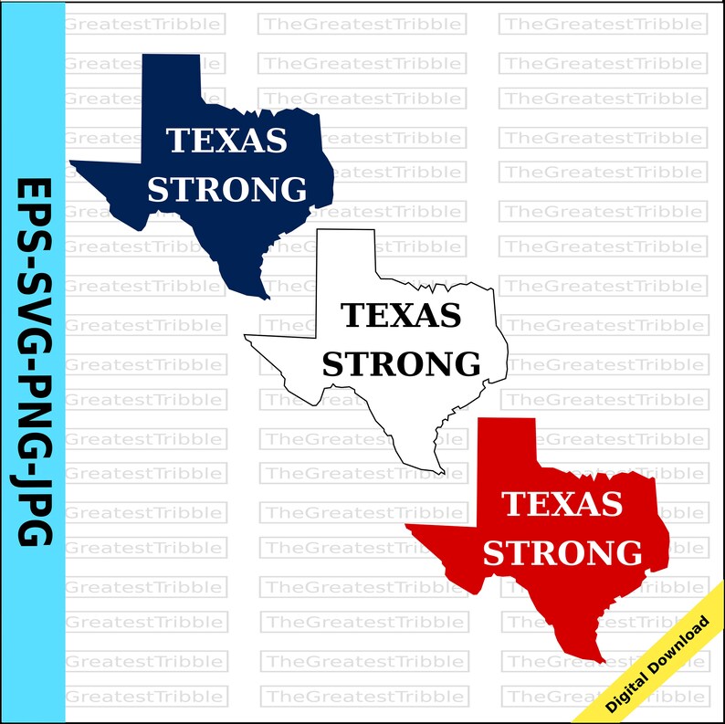 Download Texas Strong State Map SVG PNG EPS Vector Graphic Clip Art ...